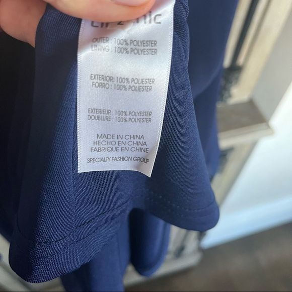 City Chic Navy Pleated Front Dress NEW Plus Size 16 - Picture 12 of 14